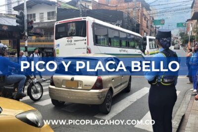 pico y placa Bello particulares Pico y Placa Vehículos Particulares Bello