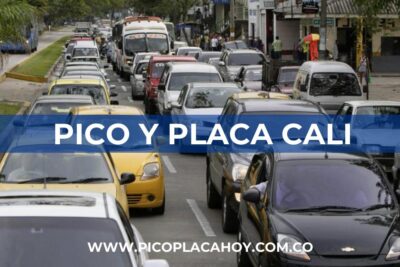 pico y placa Cali particulares 3 Pico y Placa en Cali para Vehículos Particulares