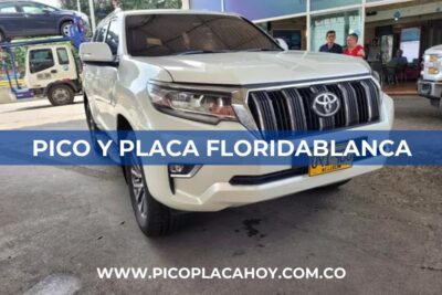 pico y placa Floridablanca particulares Pico y Placa Vehículos Particulares Floridablanca