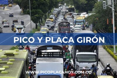 pico y placa Giron particulares Pico y Placa Vehículos Particulares Girón
