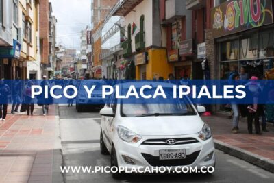 pico y placa Ipiales particulares 1 Pico y Placa en Ipiales para Vehículos Particulares