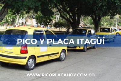 pico y placa Itagui particulares Pico y Placa Vehículos Particulares Itagüí