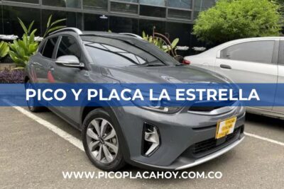 pico y placa La Estrella particulares Pico y Placa Vehículos Particulares La Estrella