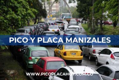 pico y placa Manizales particulares 1 Pico y Placa Taxis Manizales