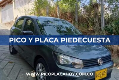 pico y placa Piedecuesta particulares 2 Pico y Placa Taxis Piedecuesta